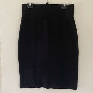American Apparel Black Cotton High Waisted Pencil Skirt Size XL